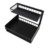 Under Sink Organizer Detachable Double Layer Metal Pull Out Cabinet Organizer Slide Out Sink Shelf for Kitchen Bathroom Cabinet