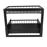 Under Sink Organizer Detachable Double Layer Metal Pull Out Cabinet Organizer Slide Out Sink Shelf for Kitchen Bathroom Cabinet