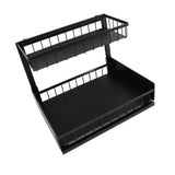 Under Sink Organizer Detachable Double Layer Metal Pull Out Cabinet Organizer Slide Out Sink Shelf for Kitchen Bathroom Cabinet