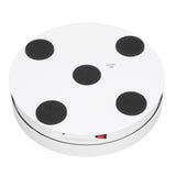 360 Degree Rotating Display Stand Speed and Direction Adjustable USB Powered 22cm Electric Rotating Turntable with Colorful Light White
