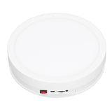 360 Degree Rotating Display Stand Speed and Direction Adjustable USB Powered 22cm Electric Rotating Turntable with Colorful Light White