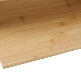 Bread Box Wooden Iron Roll Top Flat Sided Bread Storage Container with 3pcs Storage Jars for Kitchen Countertop White