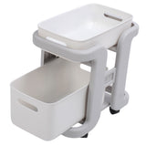 Rolling Utility Cart Multipurpose Large Capacity Drawer Design 2 Tier Mobile Utility Cart for Kitchen Office