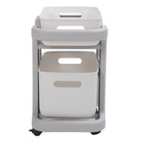 Rolling Utility Cart Multipurpose Large Capacity Drawer Design 2 Tier Mobile Utility Cart for Kitchen Office