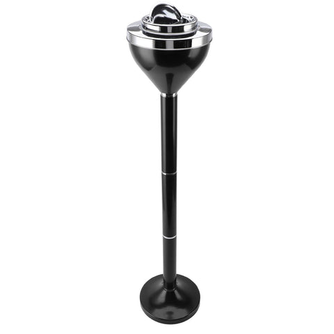 Standing Ashtray Iron Creative Self Cleaning Detachable Floor Standing Ash Tray with Lid for Restaurant KTV Bar Hotel Black