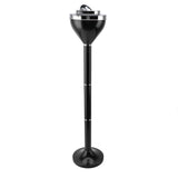Standing Ashtray Iron Creative Self Cleaning Detachable Floor Standing Ash Tray with Lid for Restaurant KTV Bar Hotel Black