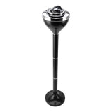 Standing Ashtray Iron Creative Self Cleaning Detachable Floor Standing Ash Tray with Lid for Restaurant KTV Bar Hotel Black