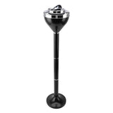 Standing Ashtray Iron Creative Self Cleaning Detachable Floor Standing Ash Tray with Lid for Restaurant KTV Bar Hotel Black