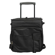 43L Rolling Cooler Bag Professional Waterproof Oxford Cloth Leakproof Insulated Food Storage Bag for Camping Outdoor Picnic Black