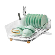 Dish Drying Rack Bowl Plate Storage Dish Drainer Rack with Drainboard for Kitchen Counter and Sink In Australia - Darrahopens