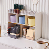 Tea Bag Storage Rack Multiple Tiers Integrated Plastic Tea Bag Storage Organizer for Kitchen