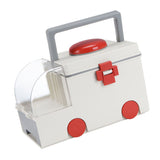 Medicine Storage Box PP AS Ambulance Shaped Portable Aid Kit Container Emergency Medicine Organizer with Handle for Home
