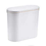 Narrow Garbage Can Space Saving Stylish Plastic Slim Waste Bin with Press Open Lid for Kitchen Bathroom Living Room