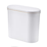Narrow Garbage Can Space Saving Stylish Plastic Slim Waste Bin with Press Open Lid for Kitchen Bathroom Living Room