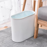 Narrow Garbage Can Space Saving Stylish Plastic Slim Waste Bin with Press Open Lid for Kitchen Bathroom Living Room