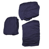 Sofa Cover Prevent Slip Wearable Universal Plain Color Full Wrap Stretch Couch Protector for Home Blue