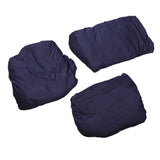 Sofa Cover Prevent Slip Wearable Universal Plain Color Full Wrap Stretch Couch Protector for Home Blue