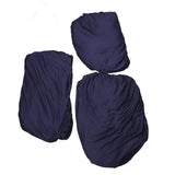 Sofa Cover Prevent Slip Wearable Universal Plain Color Full Wrap Stretch Couch Protector for Home Blue