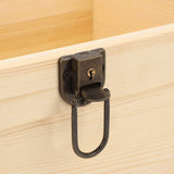 Desktop Wooden Storage Box Multifunctional Wood Container Box with Lock and Keys for Sundries Stationery Original Wood Color