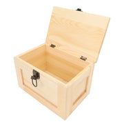 Desktop Wooden Storage Box Multifunctional Wood Container Box with Lock and Keys for Sundries Stationery Original Wood Color