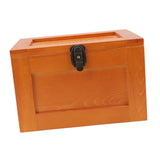 Desktop Wooden Storage Box Multifunctional Wood Container Box with Lock and Keys for Sundries Stationery Baked Color