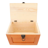 Desktop Wooden Storage Box Multifunctional Wood Container Box with Lock and Keys for Sundries Stationery Baked Color