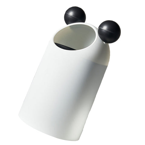 Trash Can Household 8L Large Capacity Garbage Can Large Open Mouth Cartoon Garbage Container Bin for Living Room Bedroom Bathroom