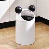 Trash Can Household 8L Large Capacity Garbage Can Large Open Mouth Cartoon Garbage Container Bin for Living Room Bedroom Bathroom