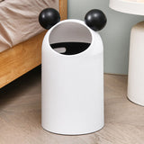 Trash Can Household 8L Large Capacity Garbage Can Large Open Mouth Cartoon Garbage Container Bin for Living Room Bedroom Bathroom