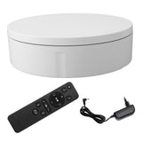 Motorized Rotating Display Stand 8.7in 110.2lb Load Capacity Electronic Turntable Display Stand for Photography Jewelry Watch 3D Models 100‑240V White EU Plug
