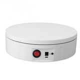 Motorized Rotating Display Stand 8.7in 110.2lb Load Capacity Electronic Turntable Display Stand for Photography Jewelry Watch 3D Models 100‑240V White EU Plug