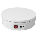 Motorized Rotating Display Stand 8.7in 110.2lb Load Capacity Electronic Turntable Display Stand for Photography Jewelry Watch 3D Models 100‑240V White US Plug