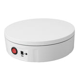 Motorized Rotating Display Stand 8.7in 110.2lb Load Capacity Electronic Turntable Display Stand for Photography Jewelry Watch 3D Models 100‑240V White US Plug