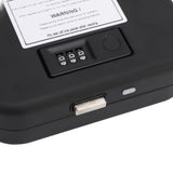 Portable Safe Box Steel Plate Fast Access Biometric Fingerprint Security Case with Combination Code for Tabletop Travel Car In Australia - Darrahopens