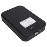 Portable Safe Box Steel Plate Fast Access Biometric Fingerprint Security Case with Combination Code for Tabletop Travel Car