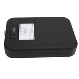 Portable Safe Box Steel Plate Fast Access Biometric Fingerprint Security Case with Combination Code for Tabletop Travel Car