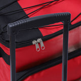 Rolling Cooler 43L Large Capacity Waterproof Foldable Rolling Insulated Box for Camping Picnic Red