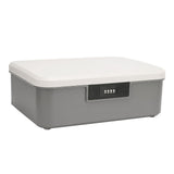 Password Storage Box 16L Capacity Compartment Design File Storage Case Document Organizer with Password Lock for Important Documents Files Items Gray In Australia - Darrahopens