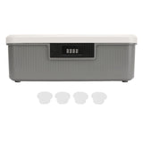 Password Storage Box 16L Capacity Compartment Design File Storage Case Document Organizer with Password Lock for Important Documents Files Items Gray