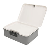 Password Storage Box 16L Capacity Compartment Design File Storage Case Document Organizer with Password Lock for Important Documents Files Items Gray