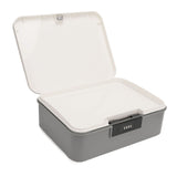 Password Storage Box 16L Capacity Compartment Design File Storage Case Document Organizer with Password Lock for Important Documents Files Items Gray