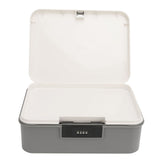 Password Storage Box 16L Capacity Compartment Design File Storage Case Document Organizer with Password Lock for Important Documents Files Items Gray