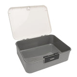 Password Storage Box 16L Capacity Compartment Design File Storage Case Document Organizer with Password Lock for Important Documents Files Items Gray