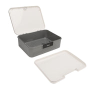 Password Storage Box 16L Capacity Compartment Design File Storage Case Document Organizer with Password Lock for Important Documents Files Items Gray