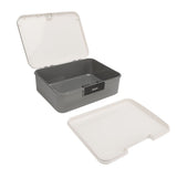 Password Storage Box 16L Capacity Compartment Design File Storage Case Document Organizer with Password Lock for Important Documents Files Items Gray