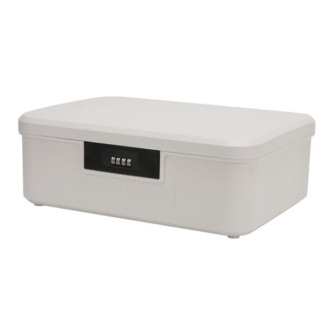 Password Storage Box 16L Capacity Compartment Design File Storage Case Document Organizer with Password Lock for Important Documents Files Items White