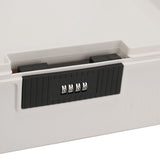 Password Storage Box 16L Capacity Compartment Design File Storage Case Document Organizer with Password Lock for Important Documents Files Items White