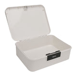 Password Storage Box 16L Capacity Compartment Design File Storage Case Document Organizer with Password Lock for Important Documents Files Items White