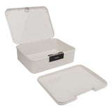 Password Storage Box 16L Capacity Compartment Design File Storage Case Document Organizer with Password Lock for Important Documents Files Items White