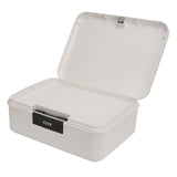 Password Storage Box 16L Capacity Compartment Design File Storage Case Document Organizer with Password Lock for Important Documents Files Items White